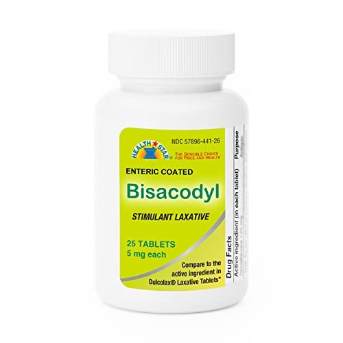 2 Health Star's Bisacodyl (5mg) Stimulate Laxative-comp To Dulolax. 50 Tablets