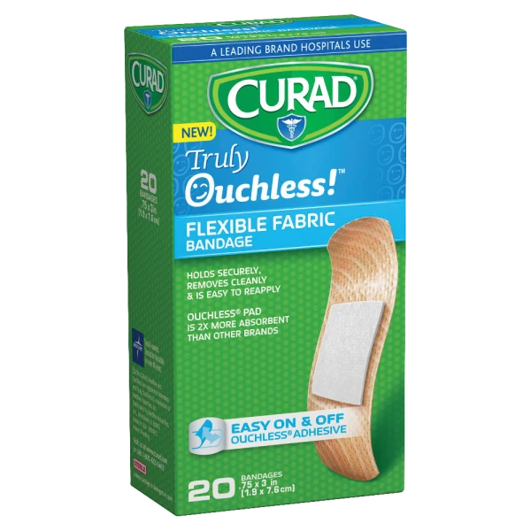 Curad Truly Ouchless Flexible Fabric Bandage  20 ct.