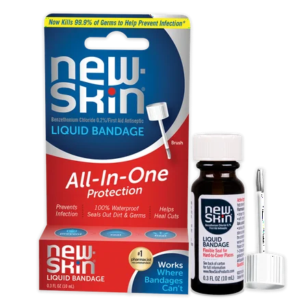New-Skin Liquid Bandage  Waterproof Bandage for Scrapes and Minor Cuts  0.3 fl oz