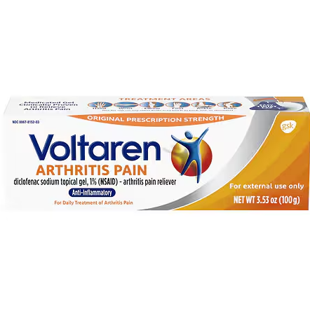 Voltaren Diclofenac Sodium Topical Arthritis Pain Relief Gel Tube - 3.5 oz