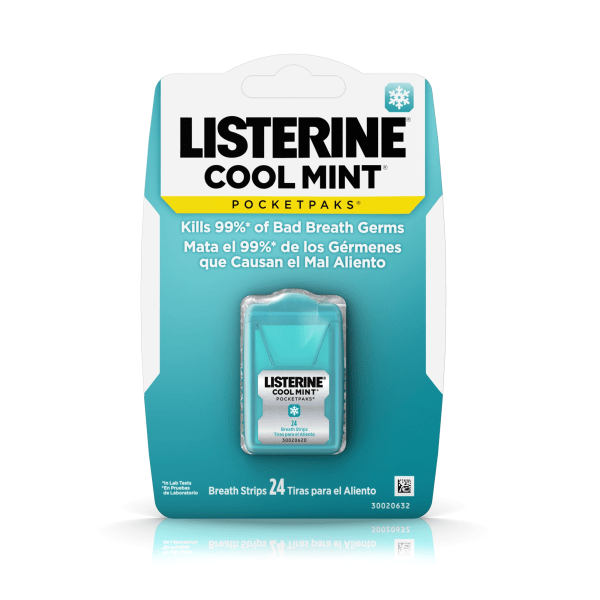 Listerine Cool Mint PocketPaks Fresh Breath Strips  12 x 24-Strip Pack