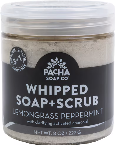Pacha Soap Co Whipped Soap + Scrub - Lemongrass Peppermint -- 8 oz