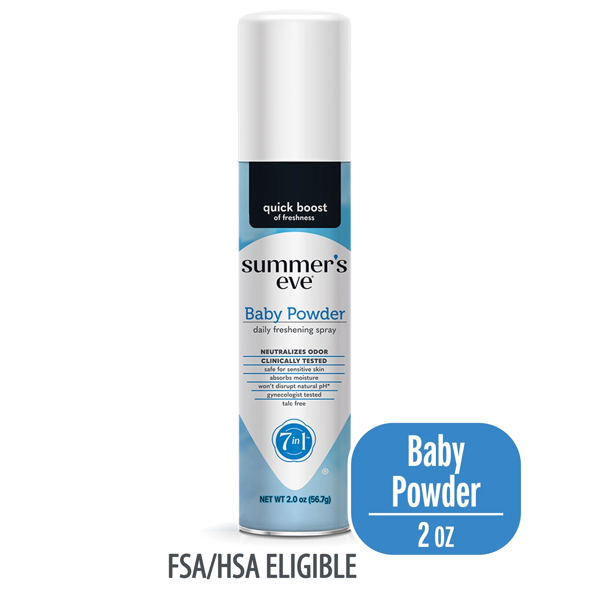 Summer s Eve Baby Powder Daily Gentle Feminine Spray  2 oz