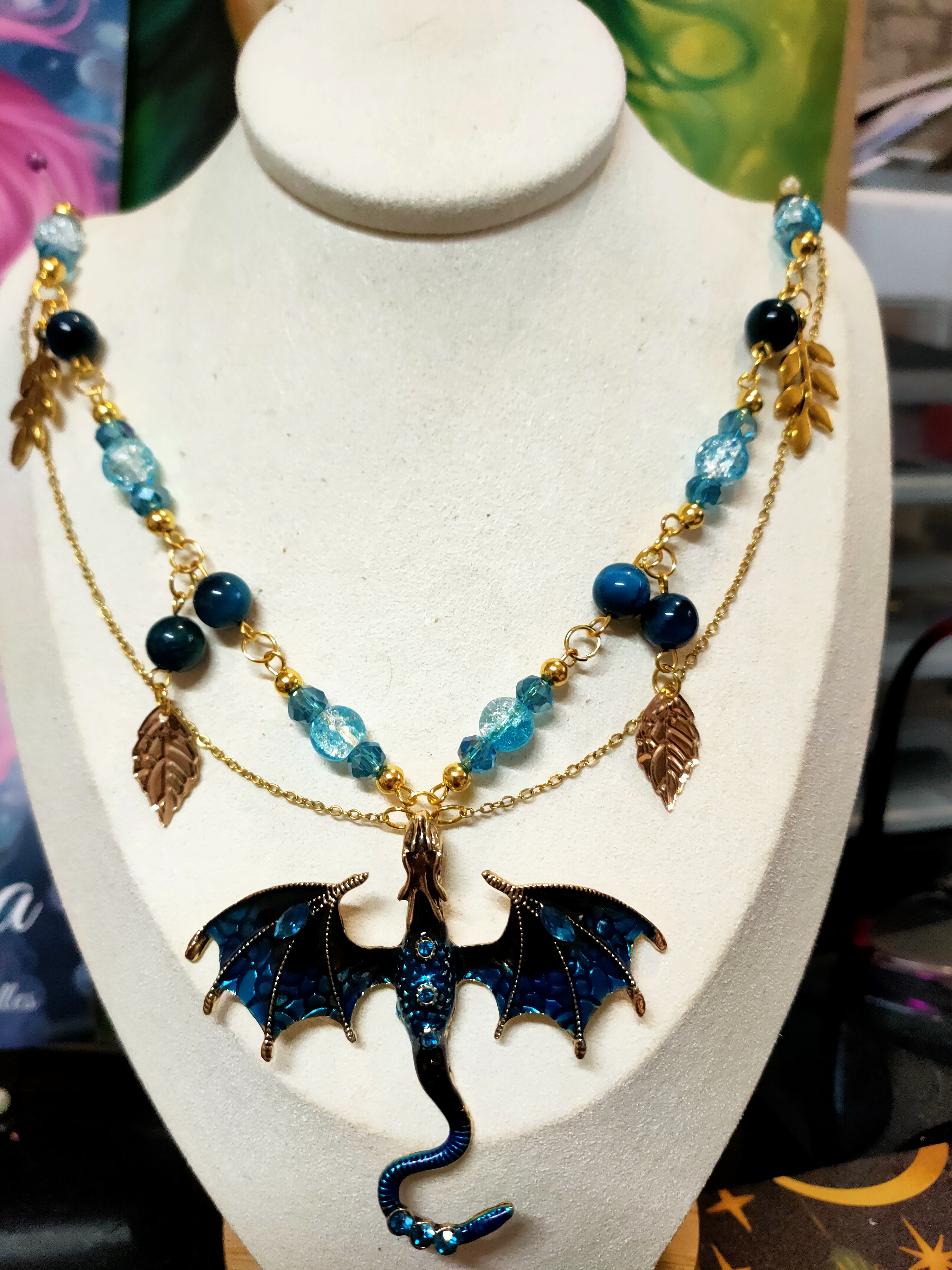 Collier d'Ornement : Galendryath, Le Dragon Des Cieux Céleste