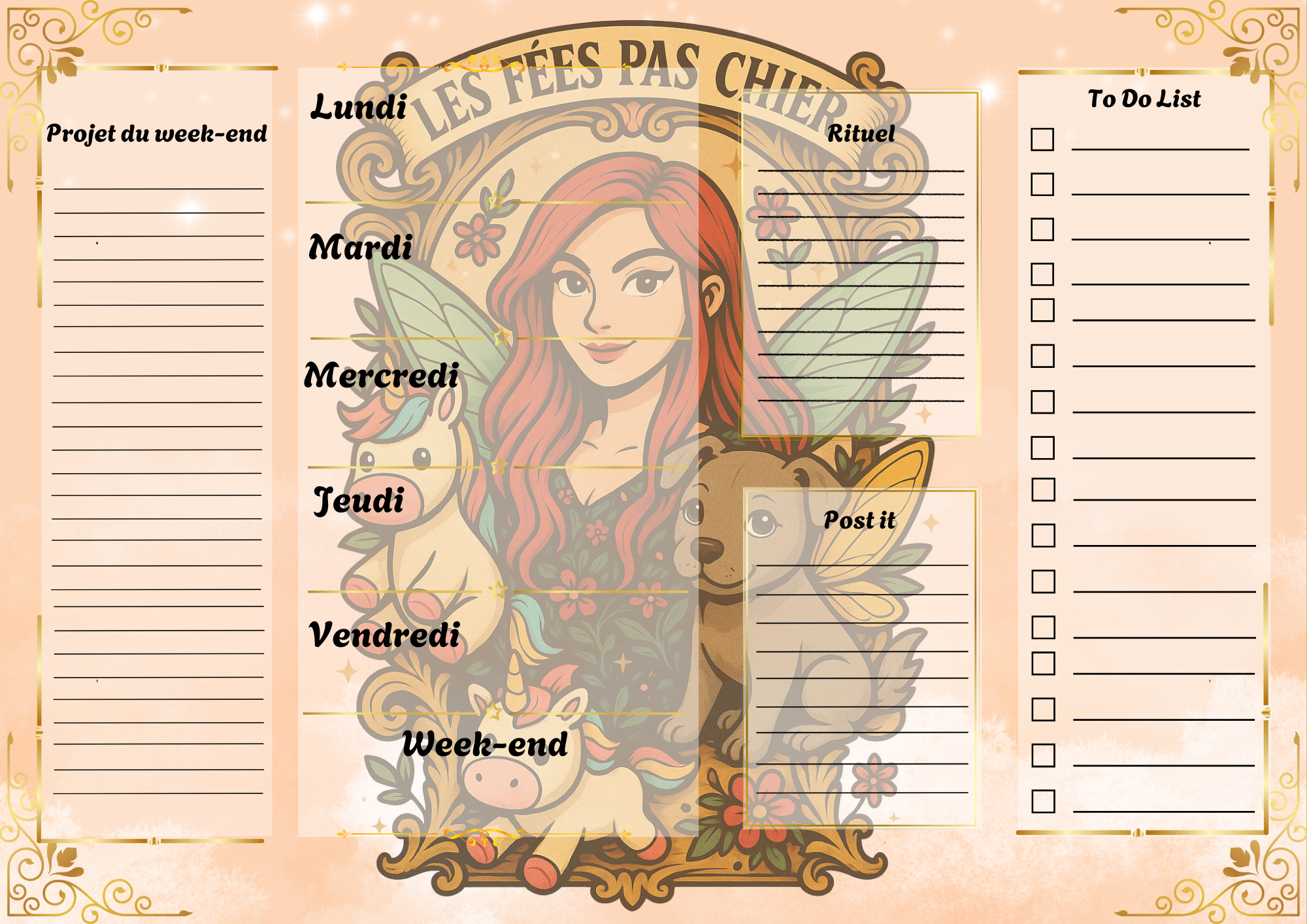 Planner les fées pas chier 