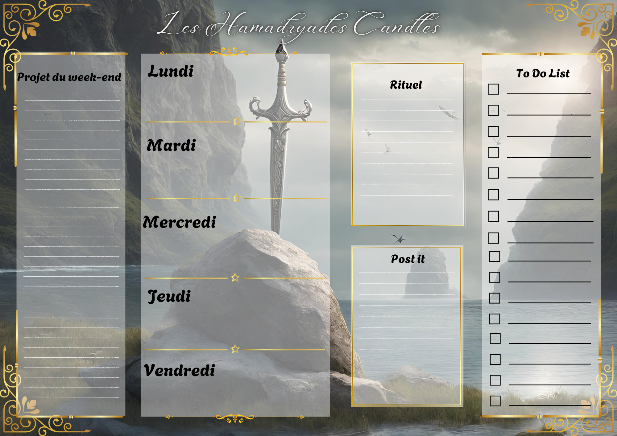 Mon planning magique A4