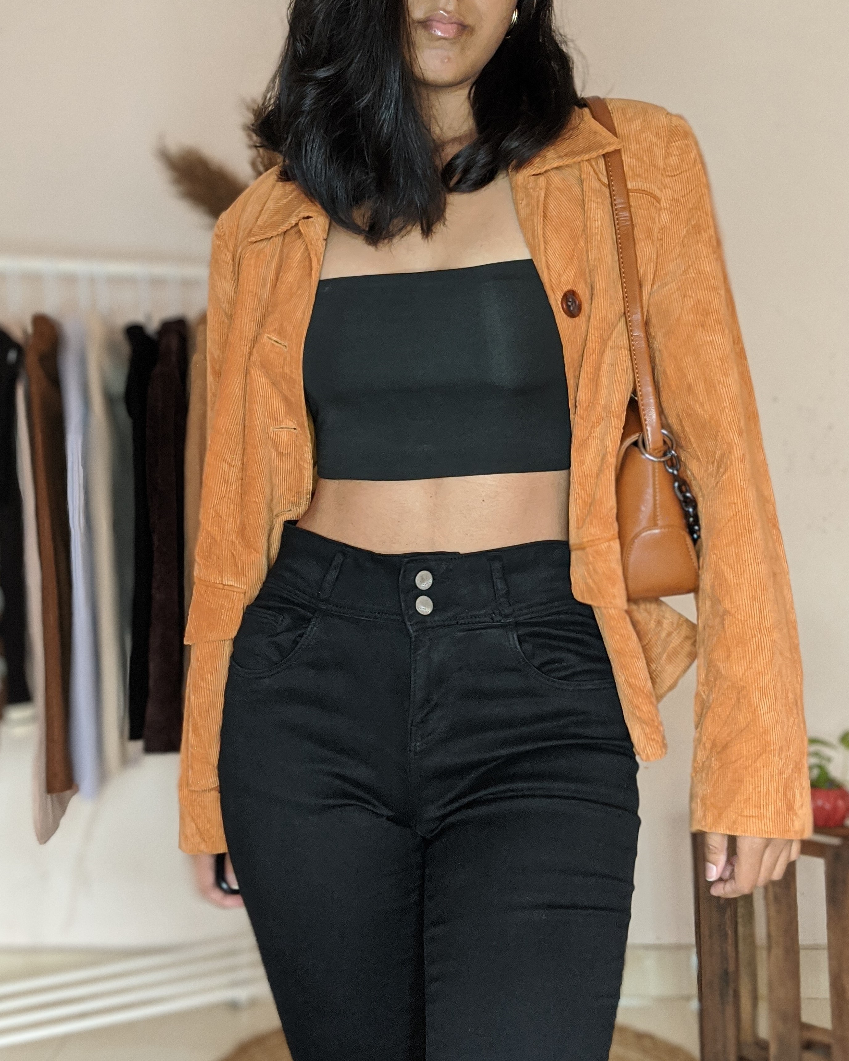 Rust orange corduroy jacket