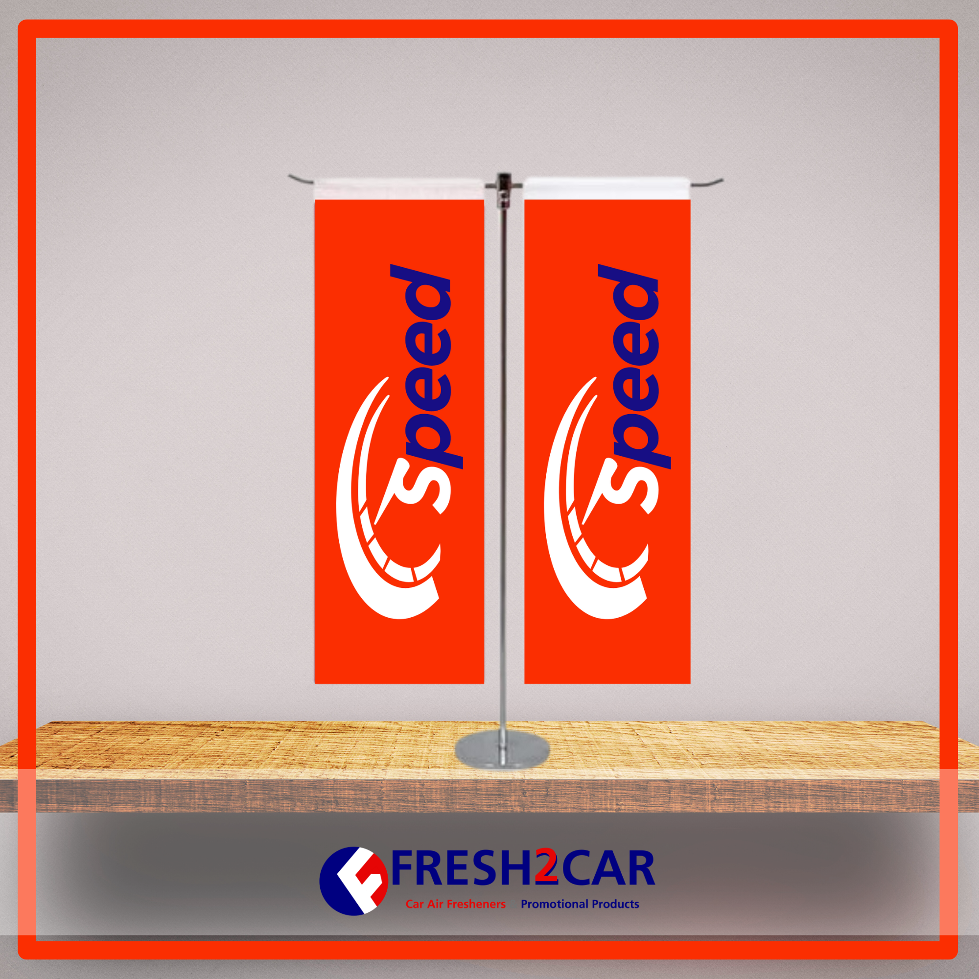 12x2 Stk. Tischfahne mit Logo