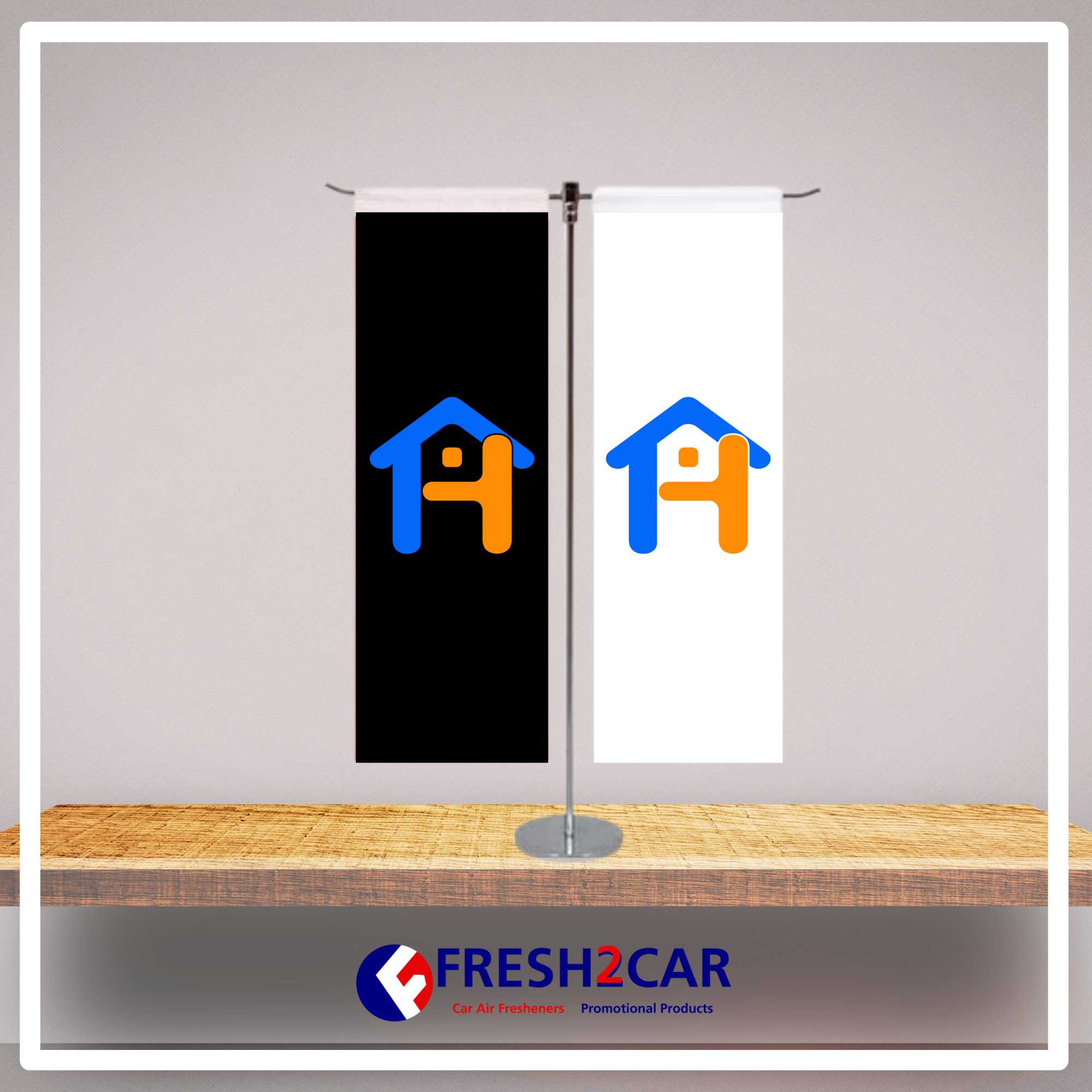 12x2 Stk. Tischfahne mit Logo