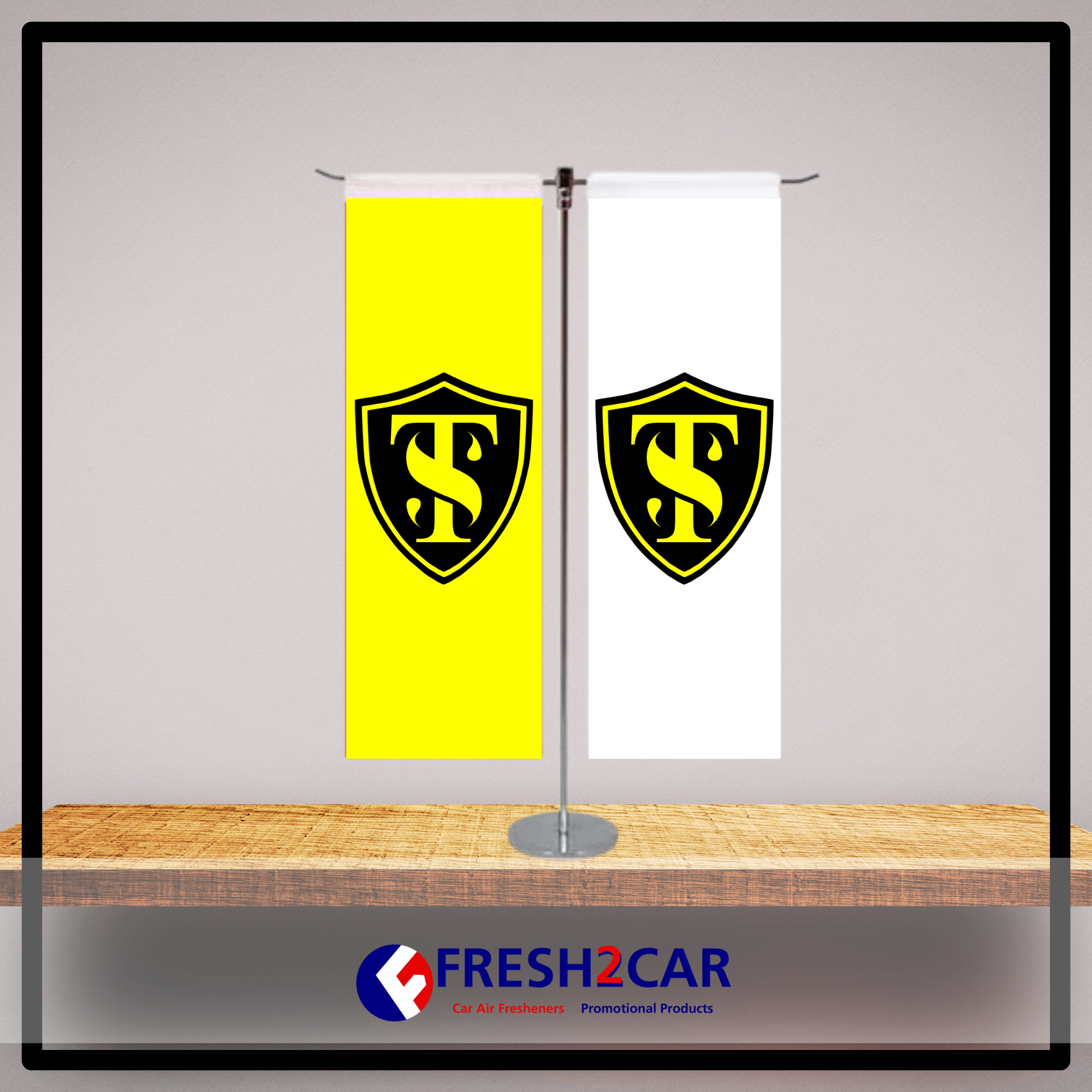 12x2 Stk. Tischfahne mit Logo