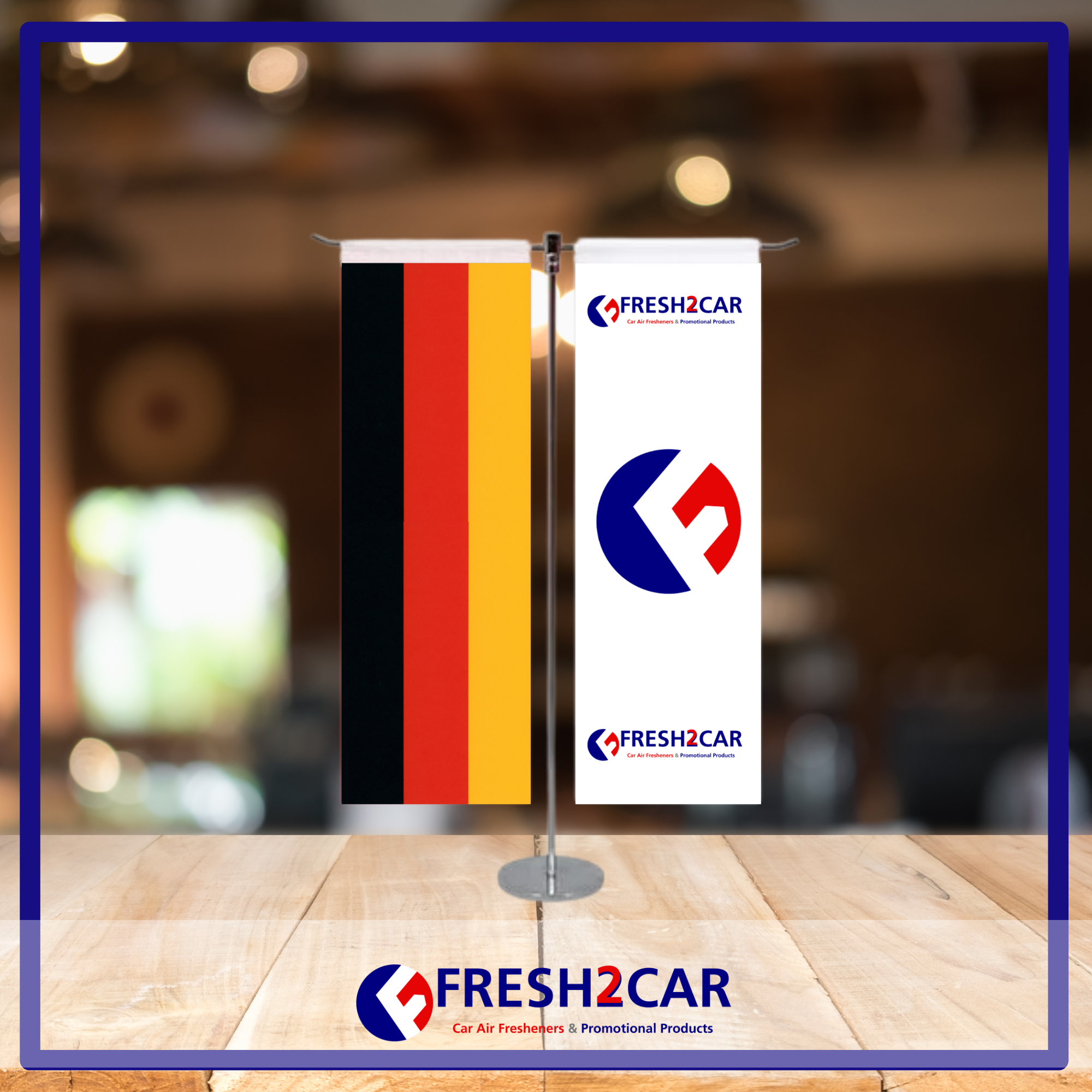 12x2 Stk. Tischfahne mit Logo