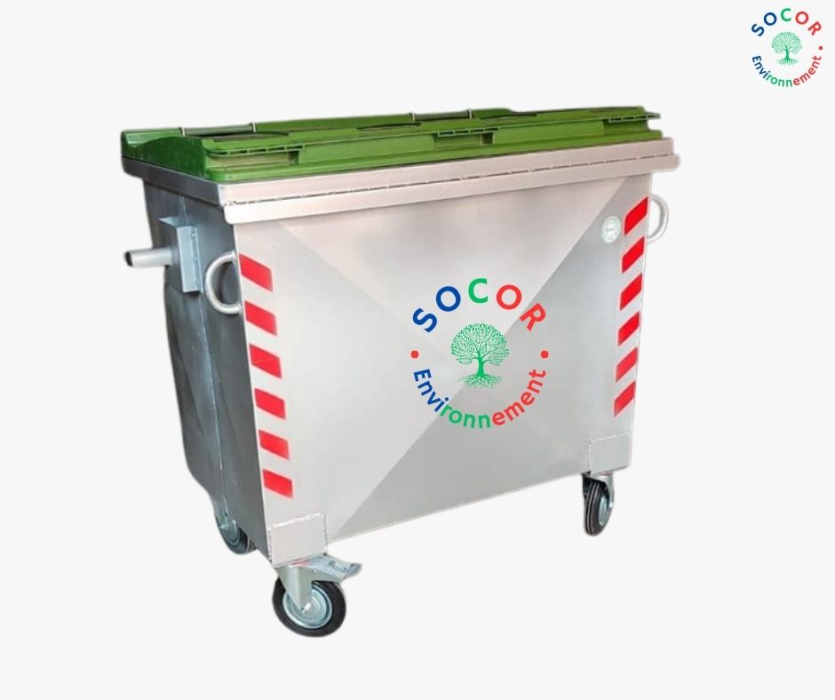 Poubelle 660 L Métallique Galvanisé 