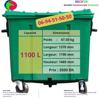 Poubelle 1100 L