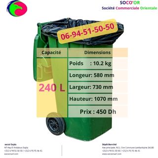 Poubelle 240 L 