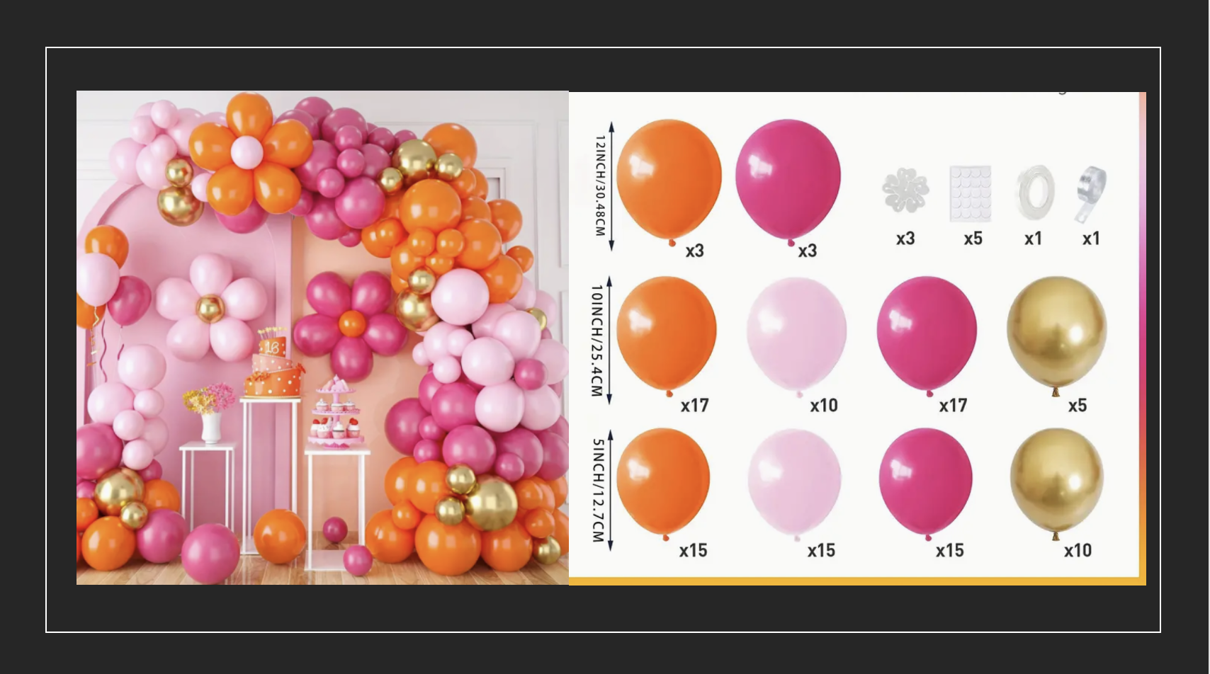 Summer Daisy Balloon Garland 120 Pieces
