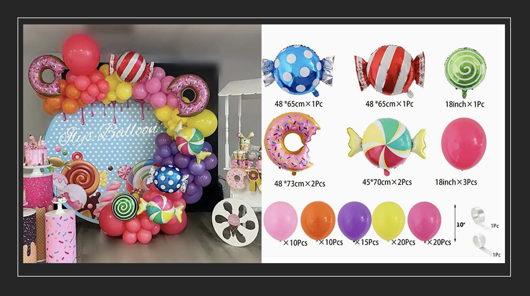 Candy Festival Balloon Garland 87 Pieces