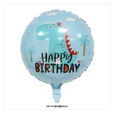Foil Dinosaur Birthday Balloon - 45cm