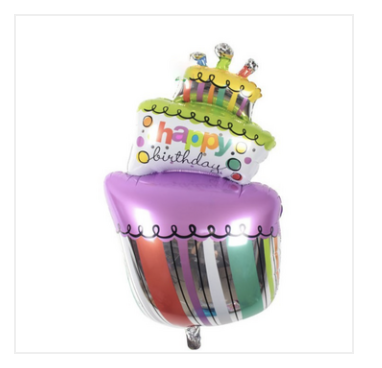 Foil Happy Birthday Cake Balloon Slanted - 100*69cm