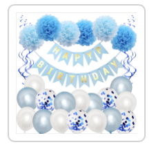 Boys Blue Birthday Balloon & Decorating Kit