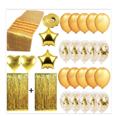 Gold Birthday/Party Decorating Kit