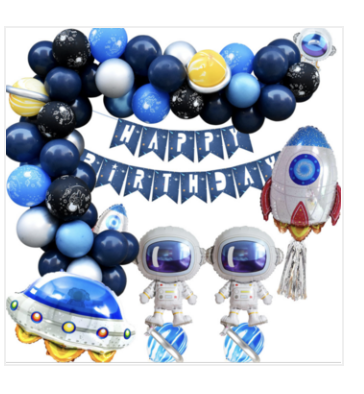 75pc Outer Space Theme Balloon Garland Decorating Kit