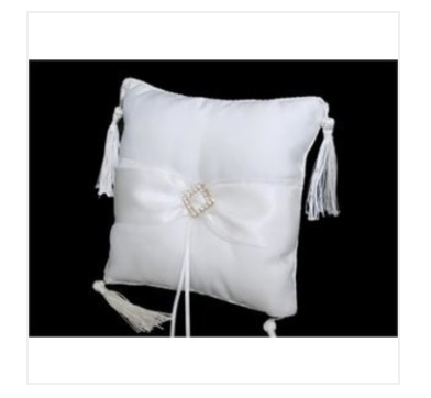 Ring Pillow - Diamond Buckle Ivory