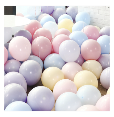 10pcs - 12cm (5") Pastel Balloons - Mixed Colours