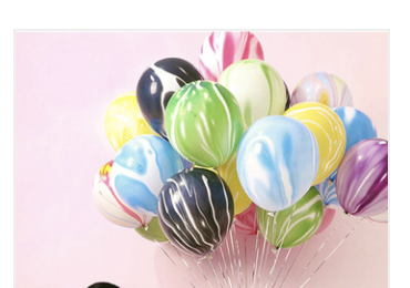 10pcs - 25cm (10") Marble/TieDie Balloon - Mixed Pack