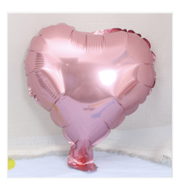 25cm Pink Foil Heart Balloon