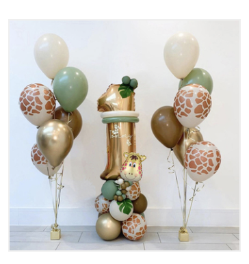 30pcs - Safari Themed Birthday Set - 1st Birthday (please contact us for 2, 3, 4 and 5th birthdays for preorder)
