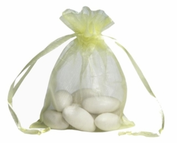 10 x Yellow Organza Bags (7.6cm x 10cm)