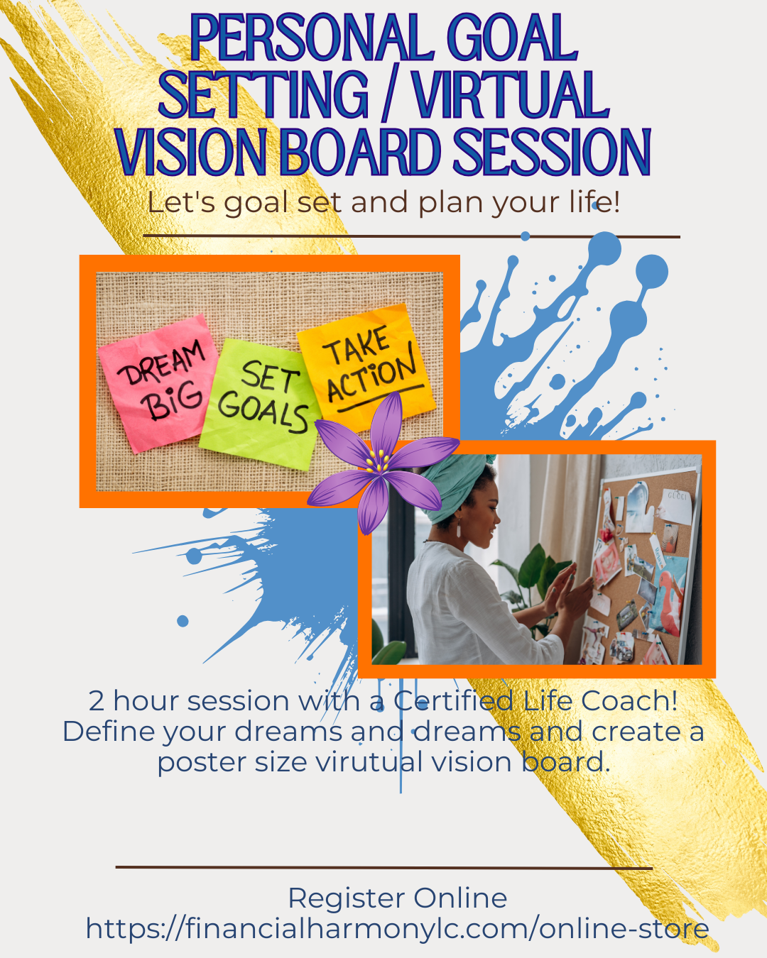 2-Hour Private Goal Setting Virtual Vision Board Party