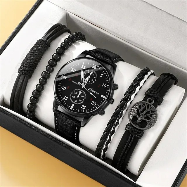Schwarze Armbanduhr graviert mit Ihrem Logo oder Text - als Geschenk oder Andenken
