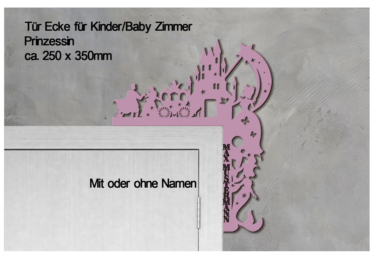 Mädchen Baby Kinderzimmer Tür Ecke Verschönerung - Prinzessin