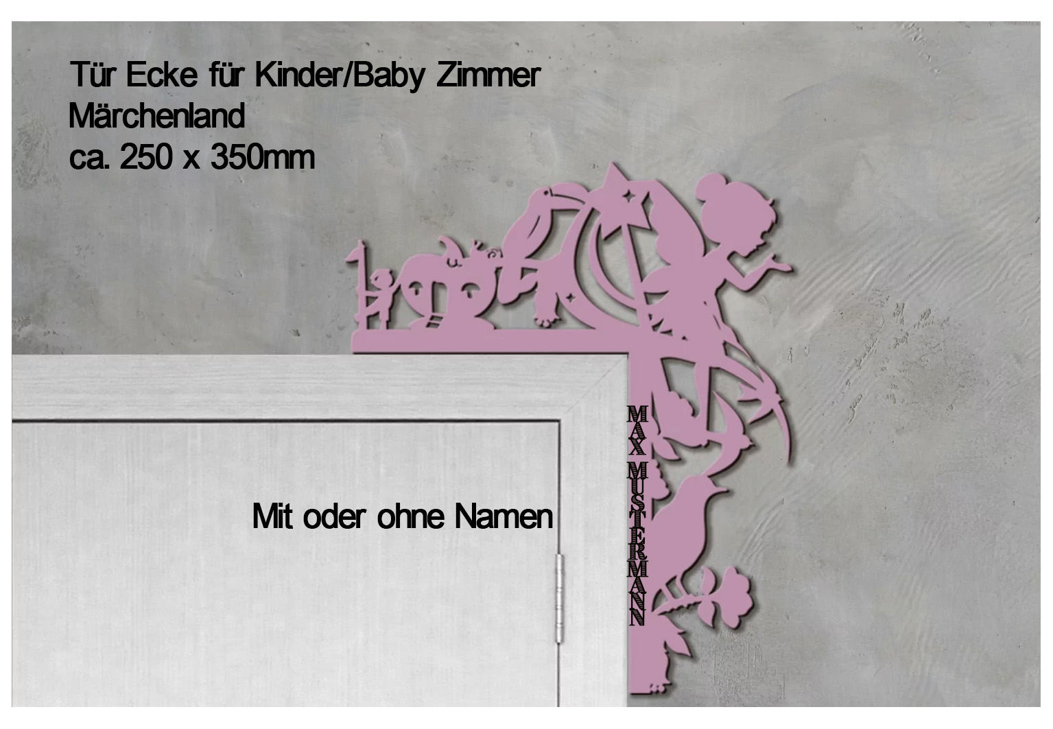 Mädchen Baby Kinderzimmer Tür Ecke Verschönerung - Märchenland
