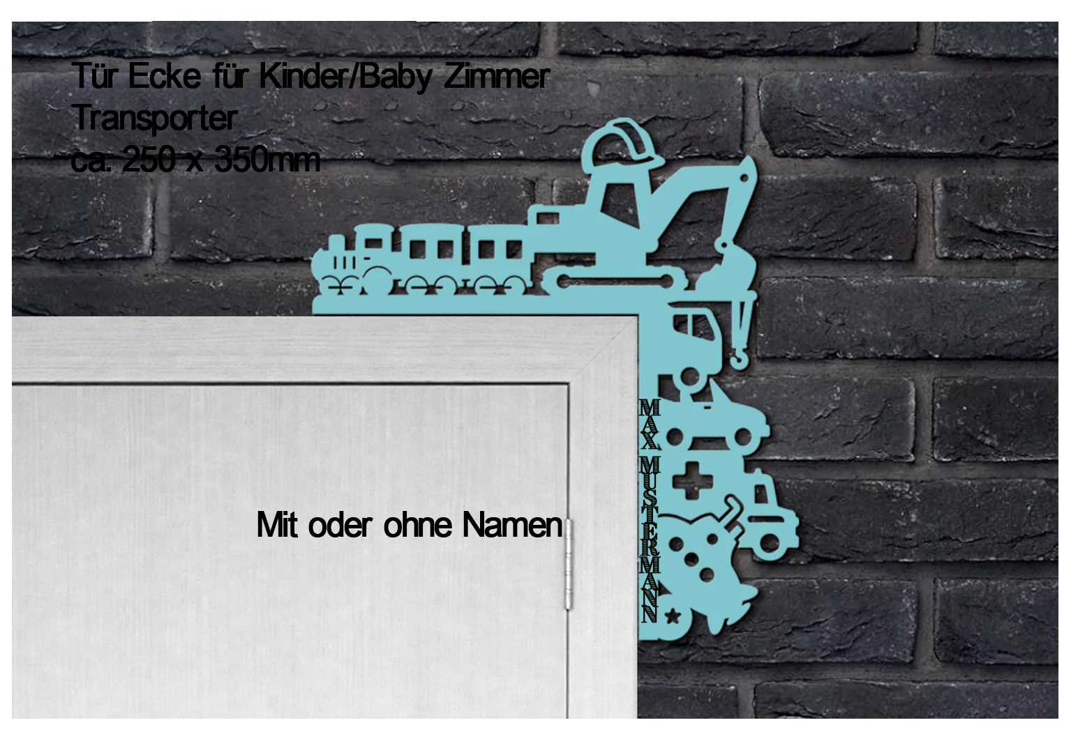 Jungs Baby Kinderzimmer Tür Ecke Verschönerung - Transporter