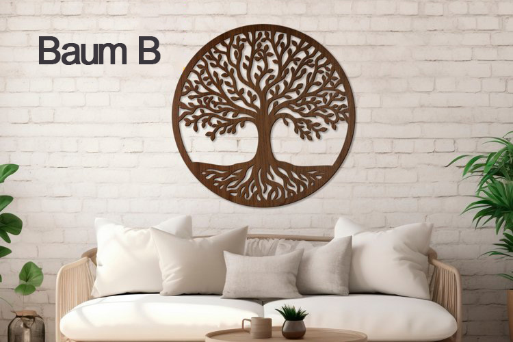 Holz-Wand-Dekor - Tree of Life- Bäume des Lebens - Wanddekoration Natur