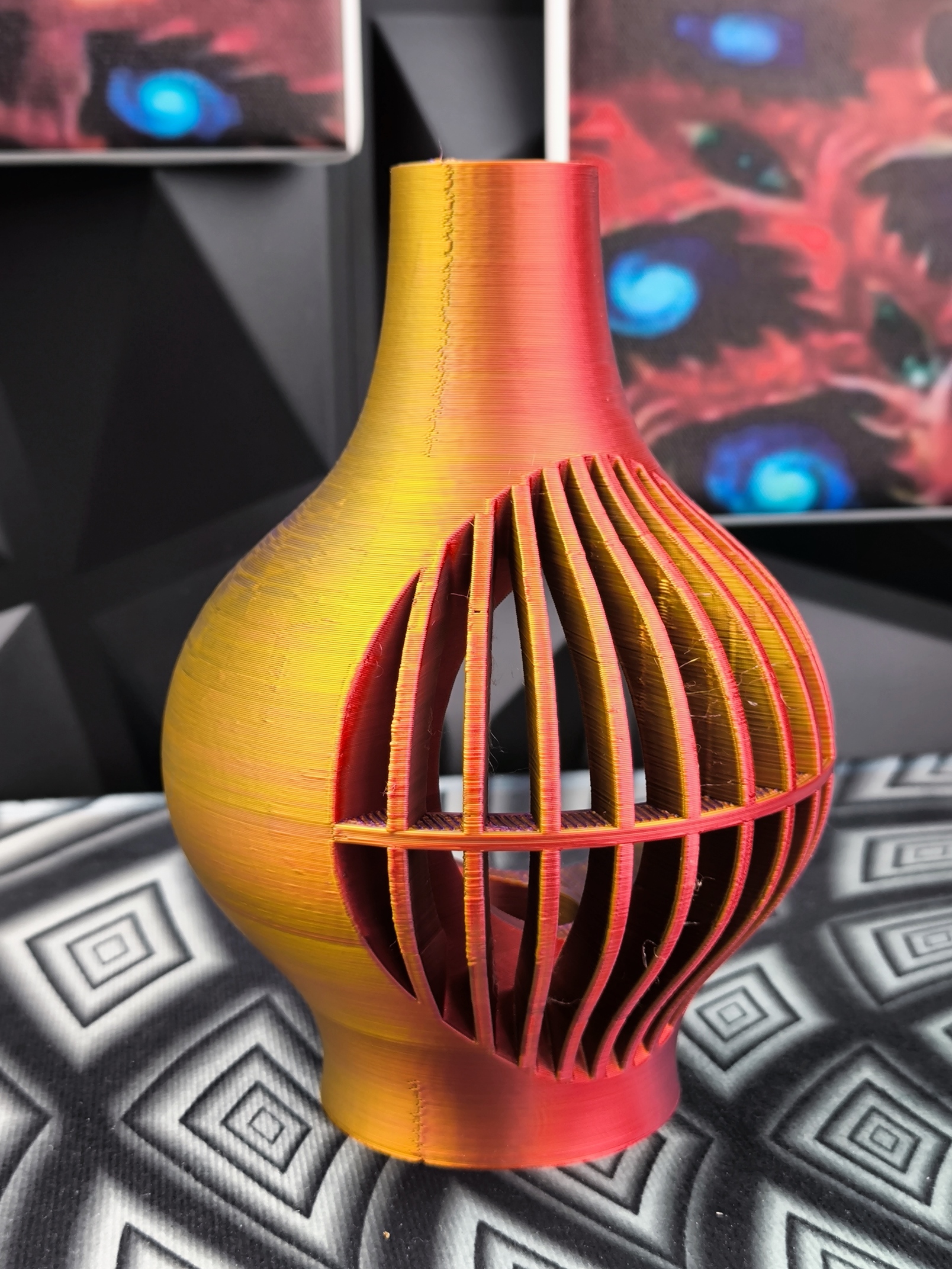 Moderne Design Vase für Trocken- und Kunstblumen in vielen Farben aus Kunststoff Koko