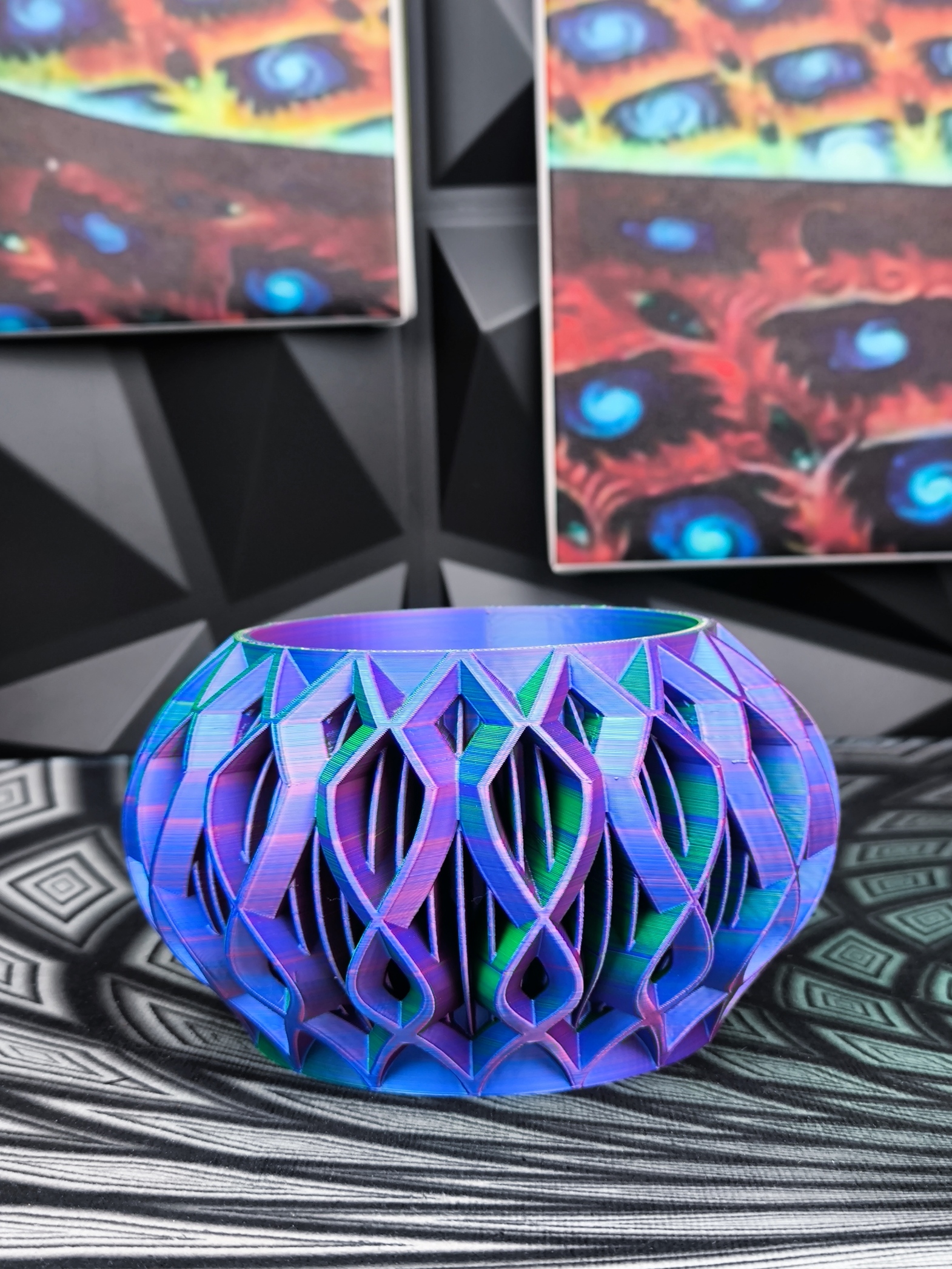 Moderne Design Blumentopf Vase für Trocken- und Kunstblumen in vielen Farben aus Kunststoff Octa Planter