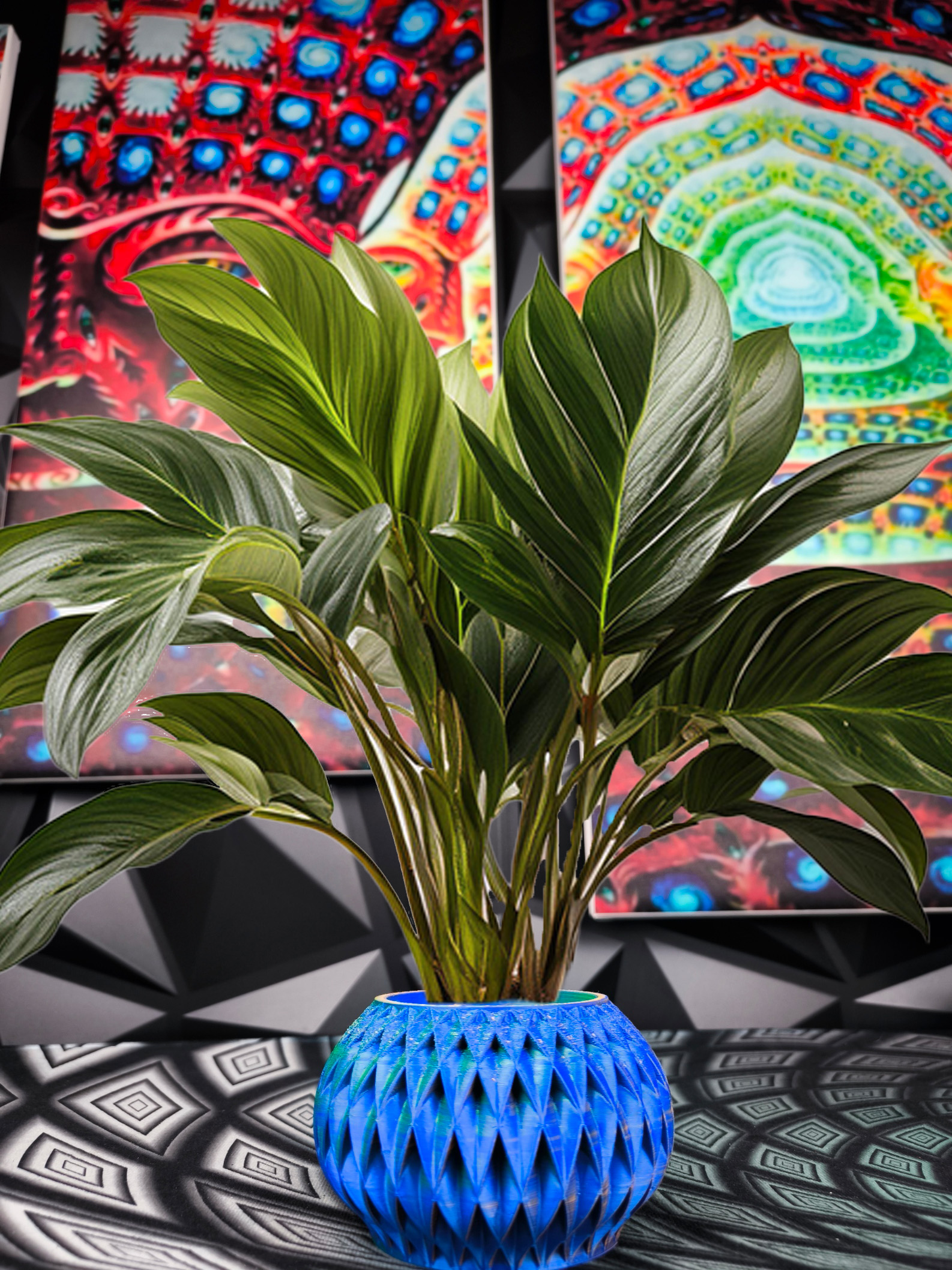Moderne Design Blumentopf Vase für Trocken- und Kunstblumen in vielen Farben aus Kunststoff Velux Planter