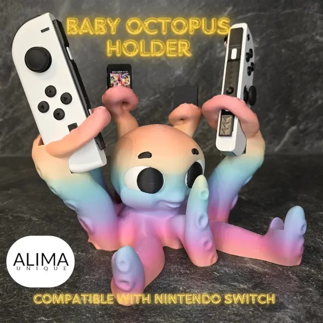 Baby Octopus Halterung kompatibel mit Nintendo Switch Konsole und Zubehör