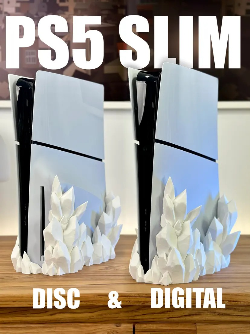 Konsolen Kristall Crystal Halterung kompatibel mit Playstation 5  Disc, PS5 Slim und XboX Series X 