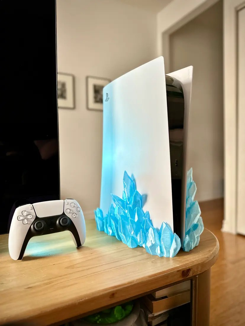 Konsolen Kristall Crystal Halterung kompatibel mit Playstation 5  Disc, PS5 Slim und XboX Series X 