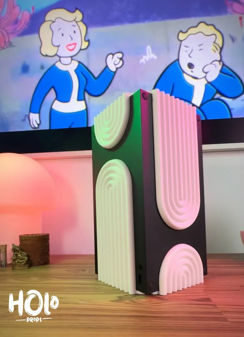 Moderne schlichte geschwungene Konsolen Frontscheibe kompatibel XboX Series X
