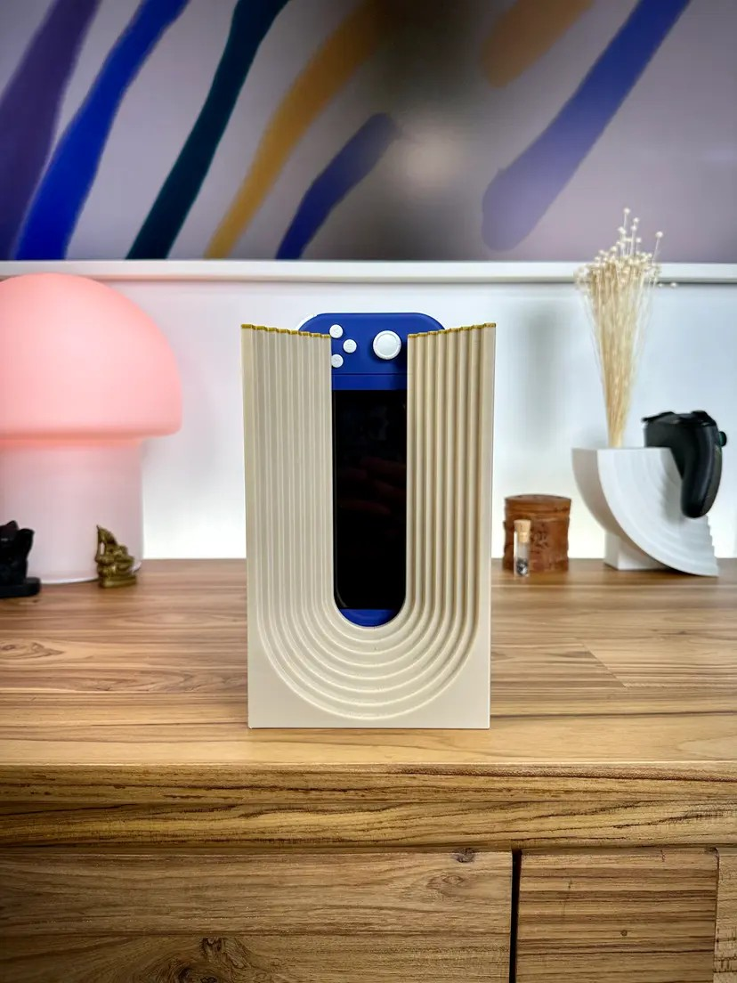 Moderne schlichte geschwungene Konsolenhalterung kompatibel mit Nintendo Switch Lite