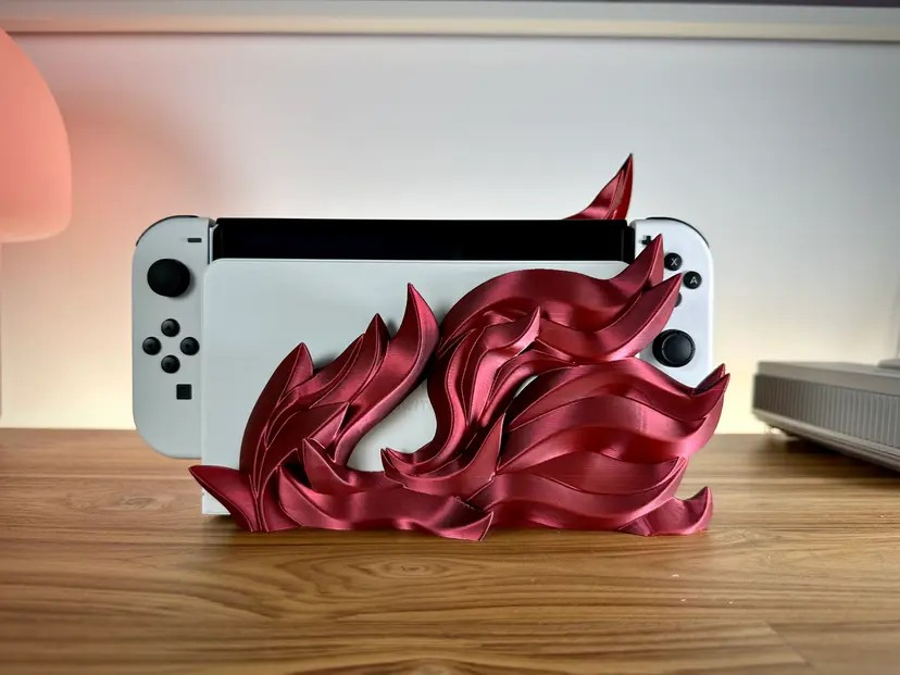 Moderne Flammen Dockingstation -  Konsolenhalterung kompatibel mit Nintendo Switch
