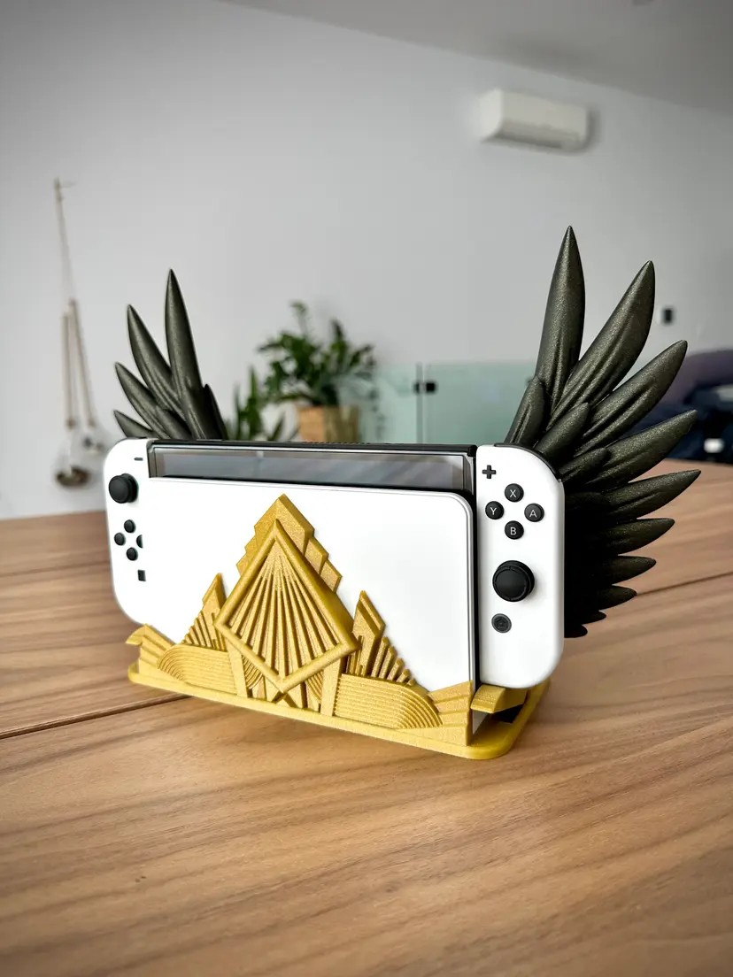 Moderne Flügel Wings Dockingstation mit Mechanik -  Konsolenhalterung kompatibel mit Nintendo Switch
