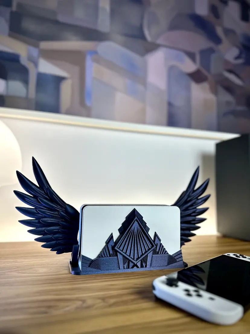 Moderne Flügel Wings Dockingstation mit Mechanik -  Konsolenhalterung kompatibel mit Nintendo Switch