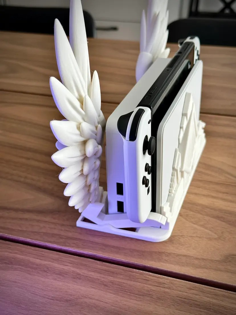 Moderne Flügel Wings Dockingstation mit Mechanik -  Konsolenhalterung kompatibel mit Nintendo Switch