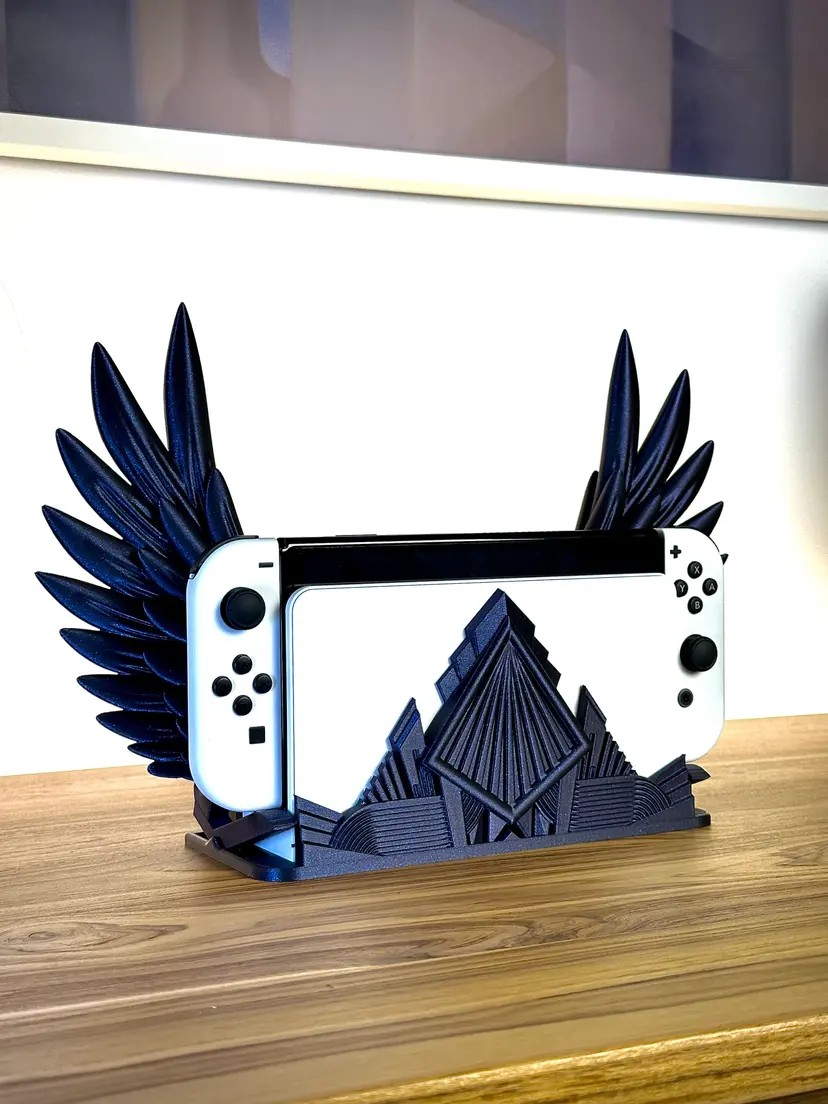Moderne Flügel Wings Dockingstation mit Mechanik -  Konsolenhalterung kompatibel mit Nintendo Switch